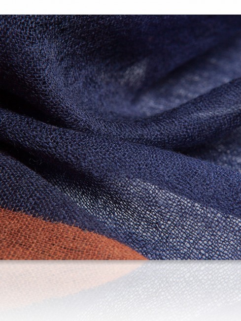 Палантин Унисекс W-BORDE/NAVY.RUST